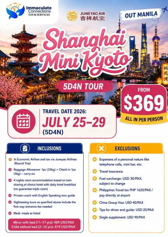 Shanghai Mini Kyoto 5D4N Tour poster 1