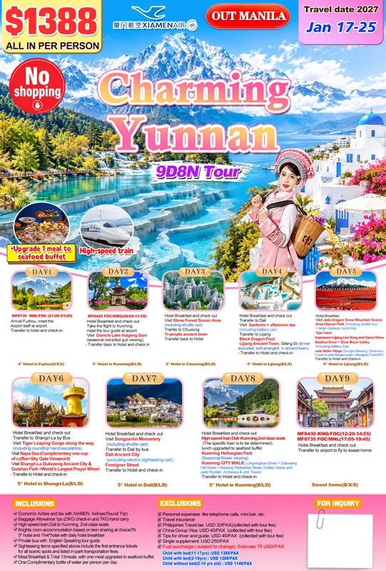 Charming Yunnan 9D8N Tour (No Shopping) poster 2